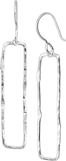 Silpada 'Balancing Act' Drop Earrings in Hammered Sterling Silver
