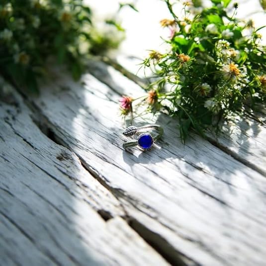 Bottled Up Designs Handmade Vintage Botanical Ring, Recycled Antique Glass Bottles, Sterling Silver, Eco Friendly, Made in USA, Birthday Gifts, Mothers Day, Women, Anniversary