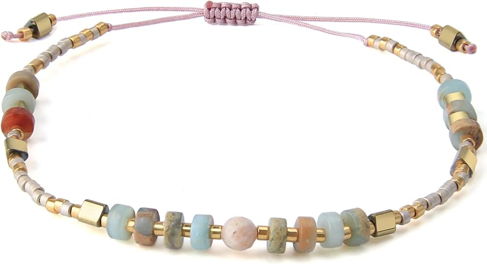 KELITCH Boho-color Crystal Shell Beaded Friendship Bracelets Handmade Strand Bracelet Bangles Jewelry For Summer