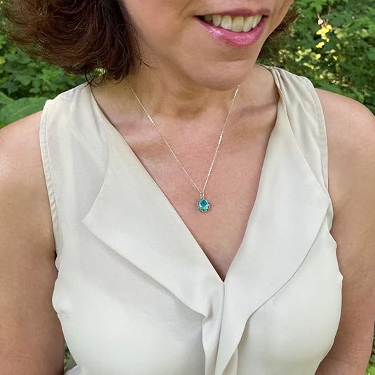 Bottled Up Designs Handmade Vintage Lace Necklace, Recycled Vintage Bottle Glass, Sterling Silver, Eco Friendly, Made in USA, Birthday Gifts, Mothers Day, Women, Anniversary