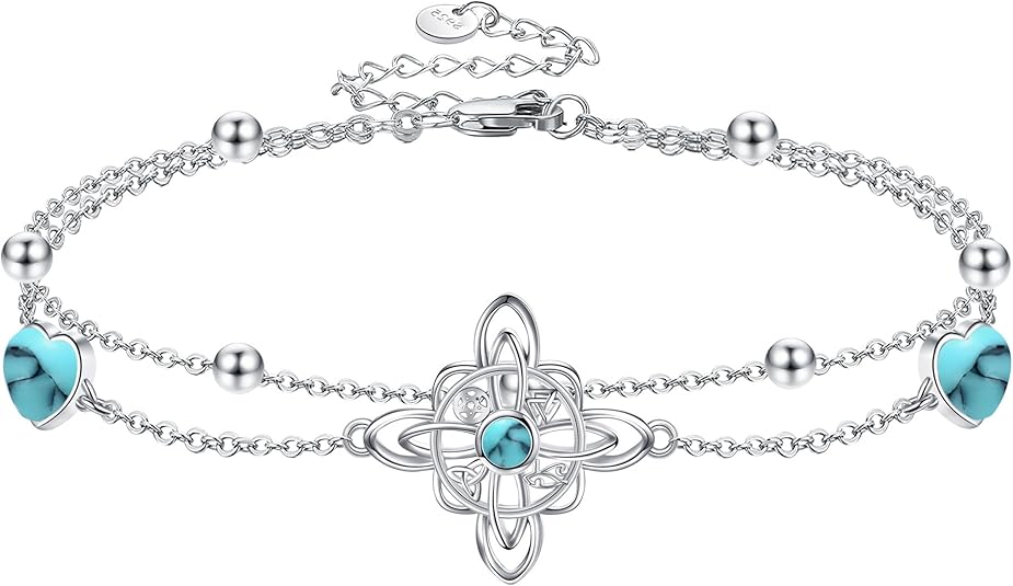 Witches Knot Bracelet Sterling Silver Witches Knot Heart Bracelet Witchy Jewelry Gifts for Women