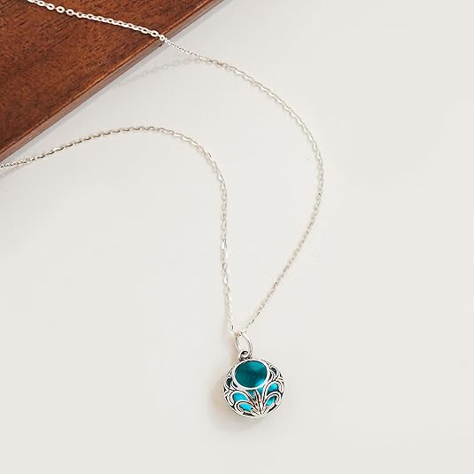 Bottled Up Designs Handmade Vintage Lace Necklace, Recycled Vintage Bottle Glass, Sterling Silver, Eco Friendly, Made in USA, Birthday Gifts, Mothers Day, Women, Anniversary