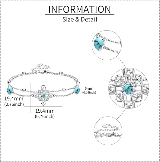 Witches Knot Bracelet Sterling Silver Witches Knot Heart Bracelet Witchy Jewelry Gifts for Women